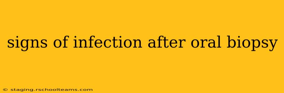 signs of infection after oral biopsy