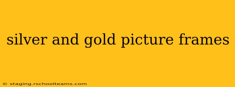 silver and gold picture frames