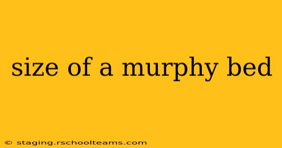 size of a murphy bed