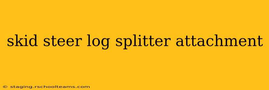skid steer log splitter attachment