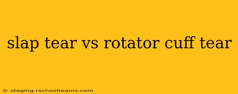 slap tear vs rotator cuff tear