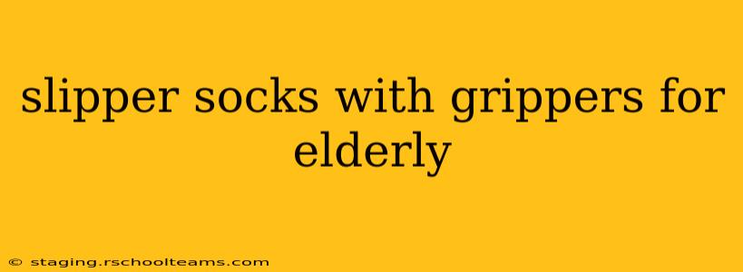slipper socks with grippers for elderly