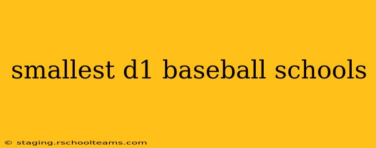 smallest d1 baseball schools