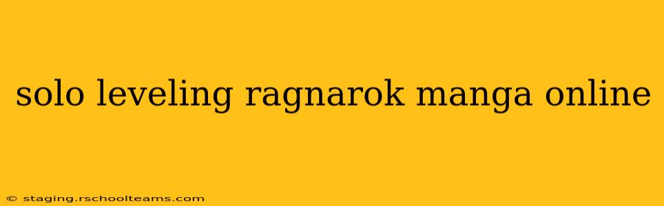 solo leveling ragnarok manga online