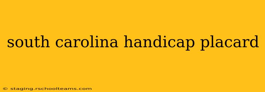 south carolina handicap placard