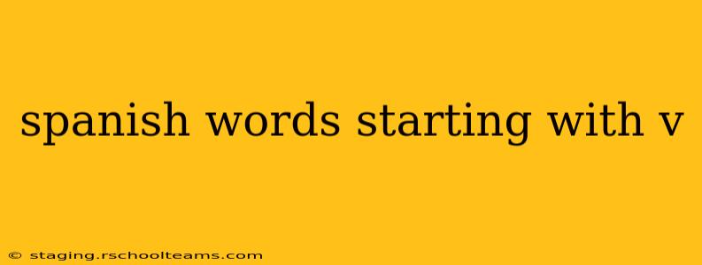 spanish words starting with v