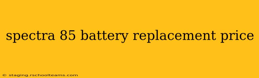 spectra 85 battery replacement price