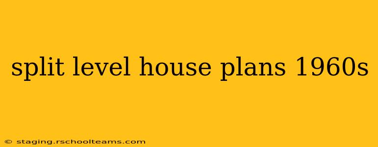 split level house plans 1960s