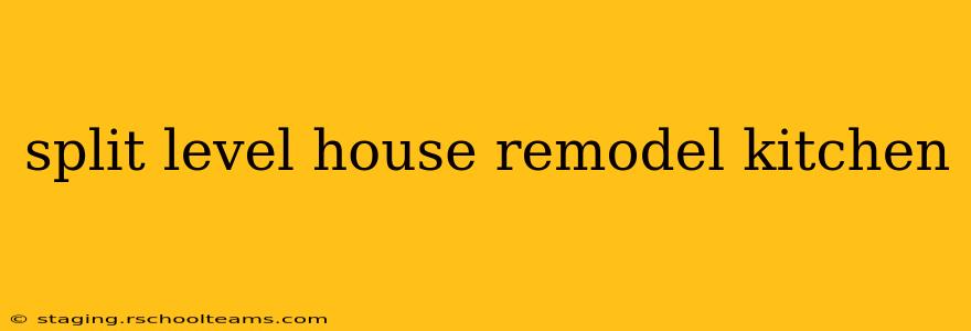 split level house remodel kitchen