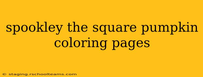 spookley the square pumpkin coloring pages