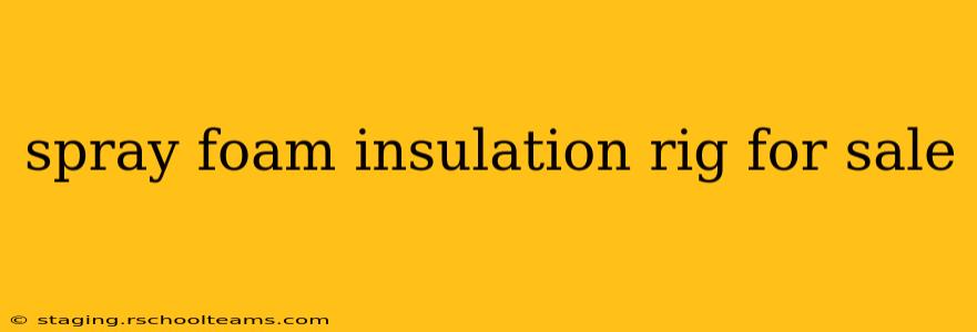 spray foam insulation rig for sale