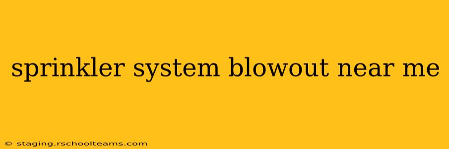 sprinkler system blowout near me