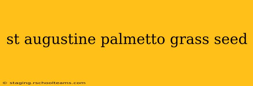 st augustine palmetto grass seed