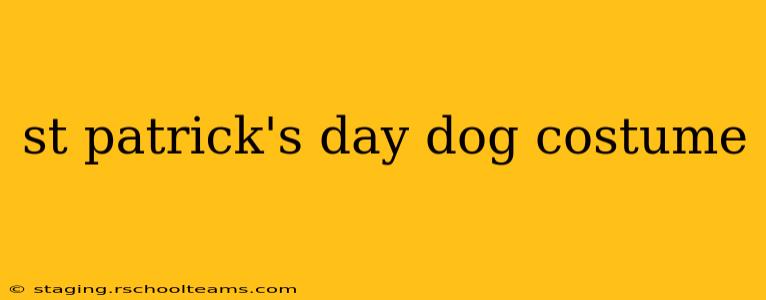 st patrick's day dog costume