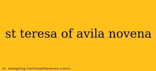 st teresa of avila novena