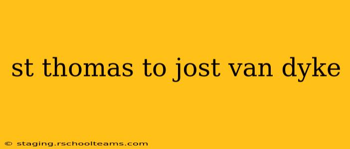 st thomas to jost van dyke