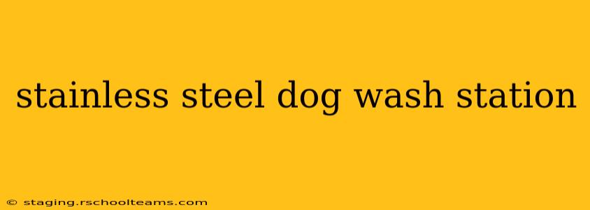 stainless steel dog wash station