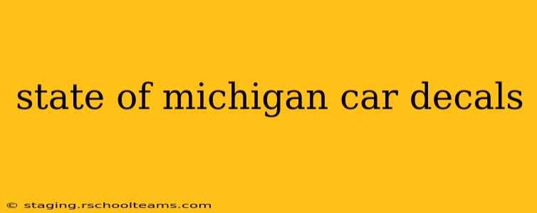 state of michigan car decals