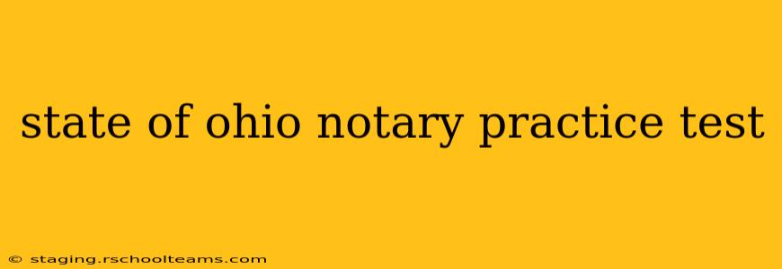 state of ohio notary practice test