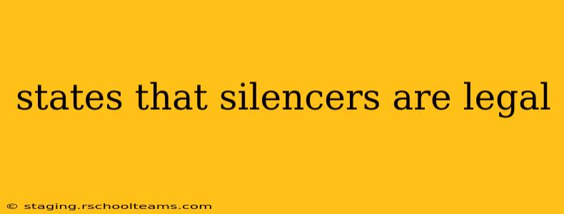 states that silencers are legal