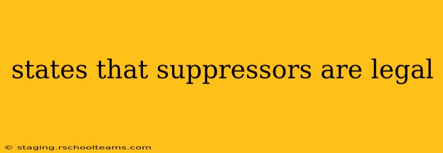 states that suppressors are legal