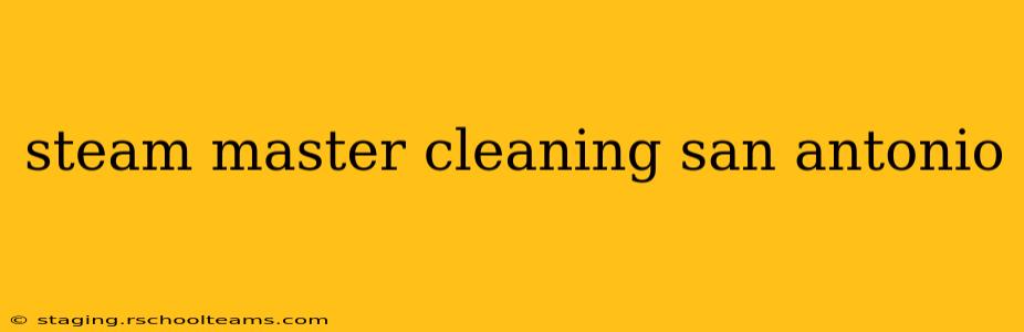 steam master cleaning san antonio