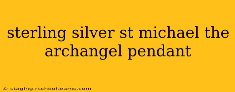 sterling silver st michael the archangel pendant