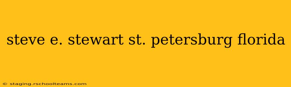steve e. stewart st. petersburg florida