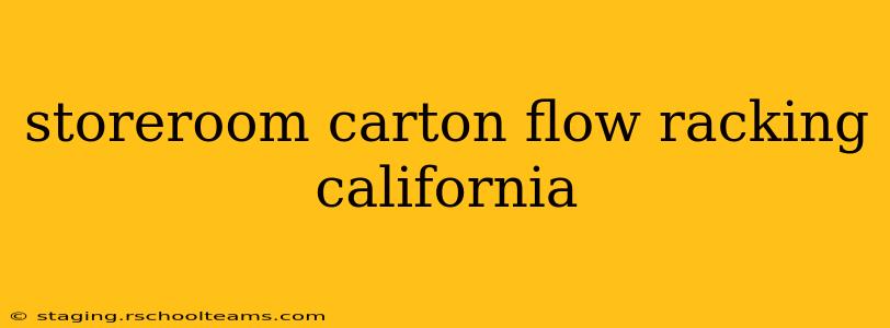 storeroom carton flow racking california