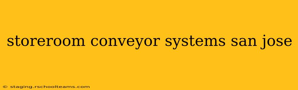 storeroom conveyor systems san jose