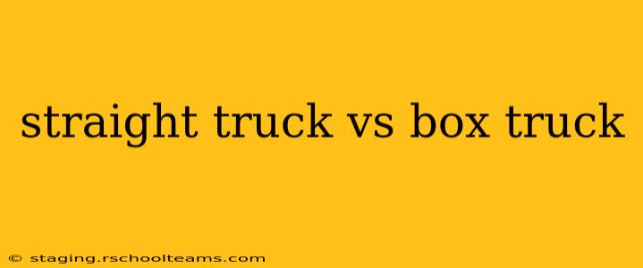 straight truck vs box truck
