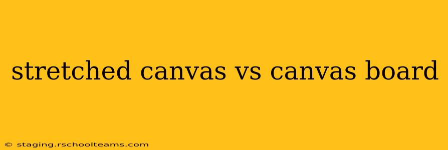 stretched canvas vs canvas board