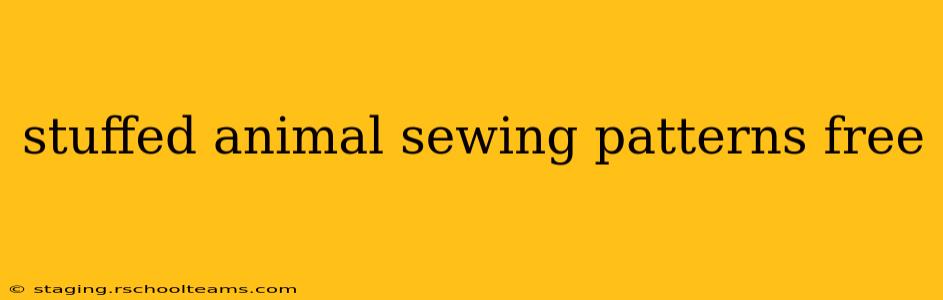 stuffed animal sewing patterns free