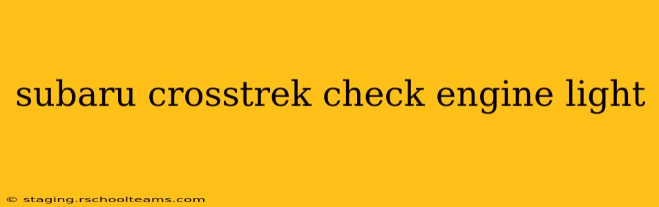 subaru crosstrek check engine light