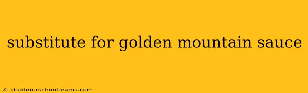 substitute for golden mountain sauce