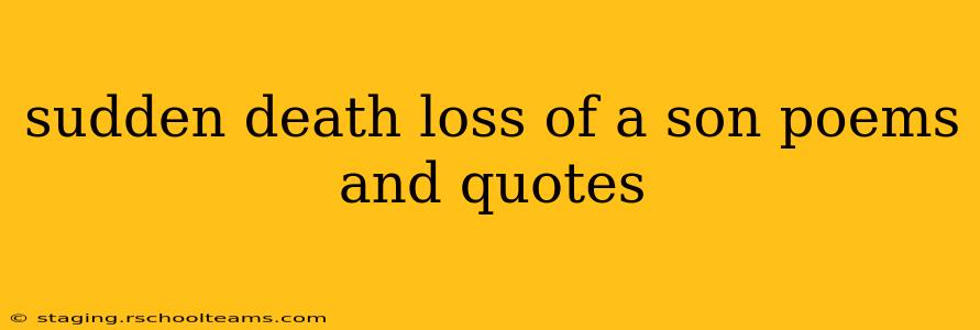 sudden death loss of a son poems and quotes