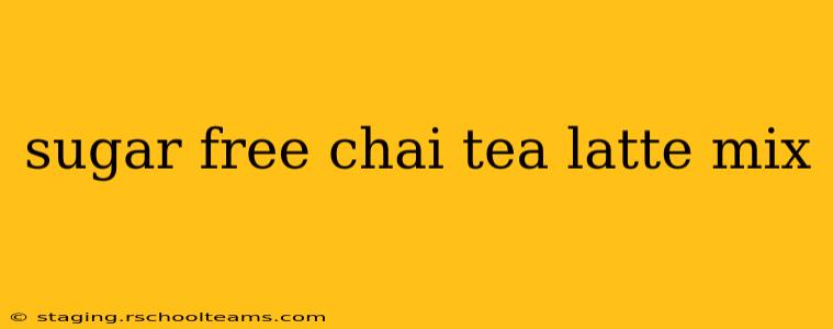 sugar free chai tea latte mix
