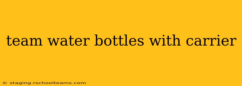team water bottles with carrier