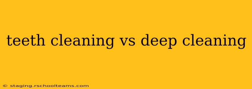 teeth cleaning vs deep cleaning