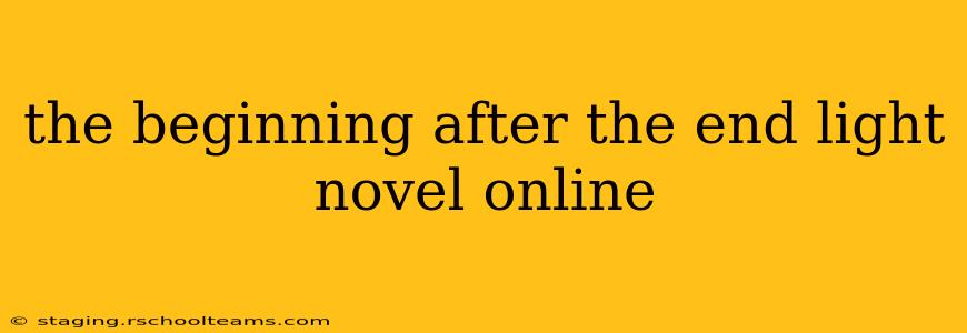 the beginning after the end light novel online