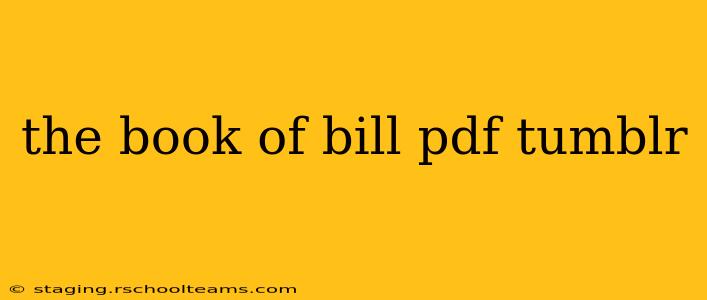 the book of bill pdf tumblr