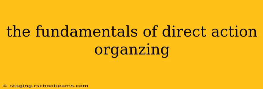 the fundamentals of direct action organzing