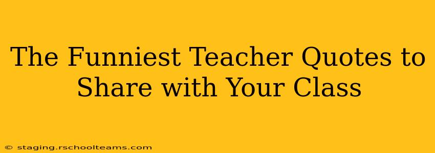 The Funniest Teacher Quotes to Share with Your Class