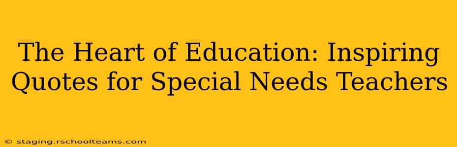 The Heart of Education: Inspiring Quotes for Special Needs Teachers