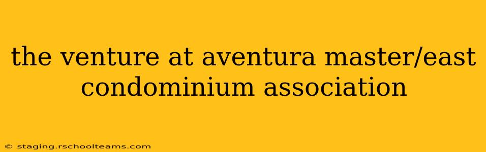 the venture at aventura master/east condominium association