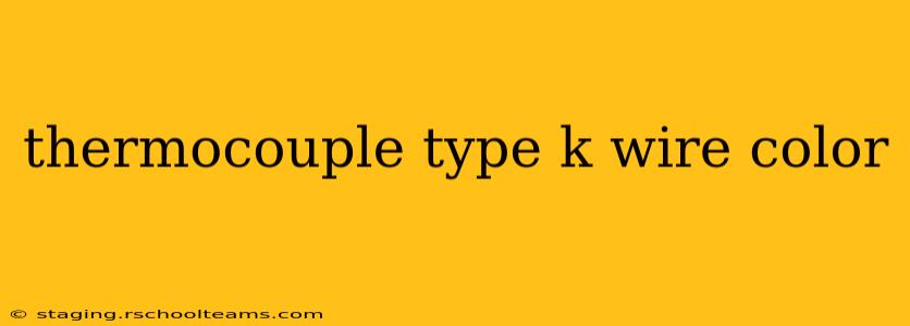 thermocouple type k wire color