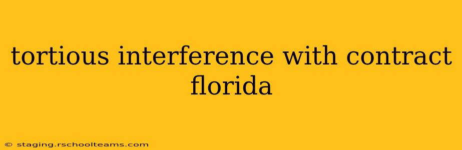 tortious interference with contract florida