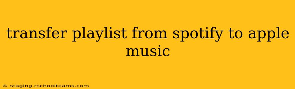 transfer playlist from spotify to apple music