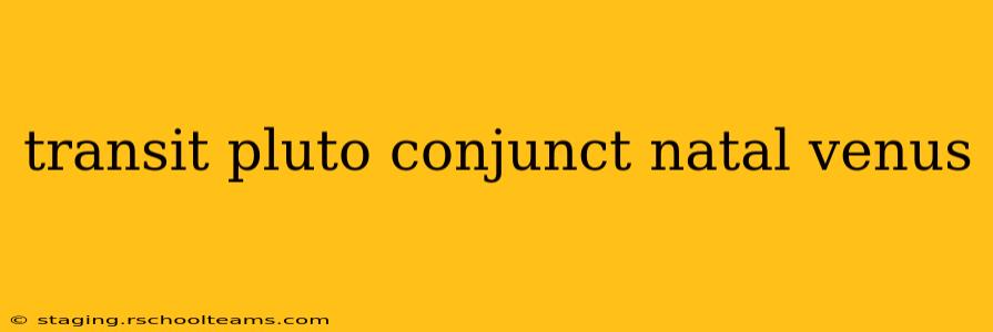 transit pluto conjunct natal venus