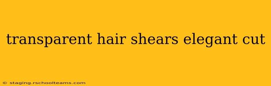 transparent hair shears elegant cut